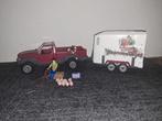 Schleich paarden trailer met auto (pick-up), Ophalen of Verzenden, Zo goed als nieuw