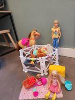 Barbie met Chelsea en paard, pony, Ophalen, Zo goed als nieuw, Barbie