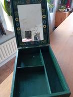 Vintage scheerdoos met hindelooper schilderwerk, Ophalen of Verzenden, Zo goed als nieuw