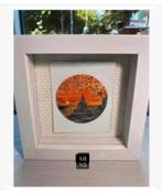 Verdiepte lijst met schilderijtje Boeddha shiva 15x15x3,5 cm, Ophalen of Verzenden