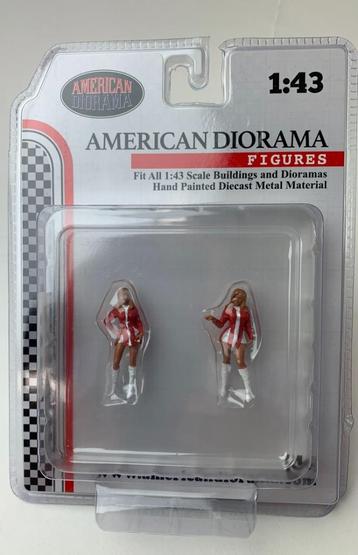 American Diorama 1:43 Race Day Metal Figure set no 6, 2 fig beschikbaar voor biedingen