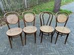 Bistrostoelen 4x, Huis en Inrichting, Stoelen, Ophalen, Bistro, Gebruikt, Bruin