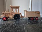 Prachtige handgemaakte houten Case tractor., Ophalen of Verzenden, Nieuw, Overige merken, Met kar of aanhanger