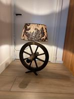 Oude Wagenwiel Lamp, Ophalen, Gebruikt, Hout, Minder dan 100 cm