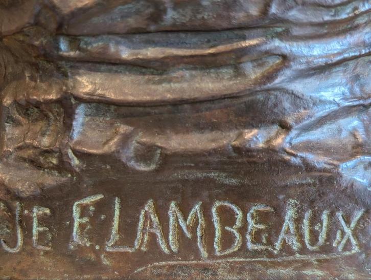 Antieke bronzen buste 64 cm hoog €1100, Antiek en Kunst, Kunst | Beelden en Houtsnijwerken, Ophalen