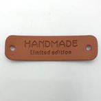 10 PU leer Labels 55x15 mm "Handmade Limited Edition", Ophalen, Nieuw, Overige typen