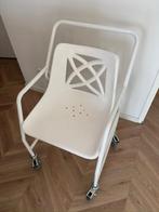 Douchestoel met wieltjes,  wit, Ophalen, Minder dan 50 cm, Overige typen, Minder dan 100 cm