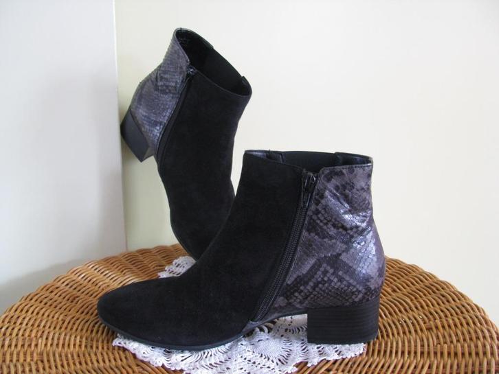 Gabor * 6.5 G * SUPER MOOIE laarsjes * suede + reptiel print, Kleding | Dames, Schoenen, Zo goed als nieuw, Lage of Enkellaarzen