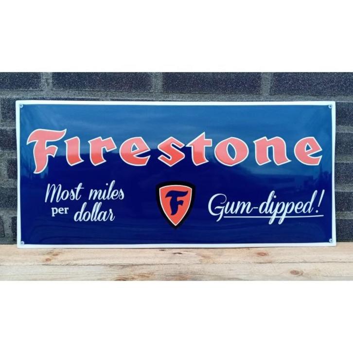 Firestone gm dipped emaillen reclame bord veel andere borden, Verzamelen, Merken en Reclamevoorwerpen, Zo goed als nieuw, Reclamebord