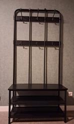 Zwarte kapstok met bank - Zeer nette staat, Ophalen, Zo goed als nieuw, Metaal, Staande kapstok