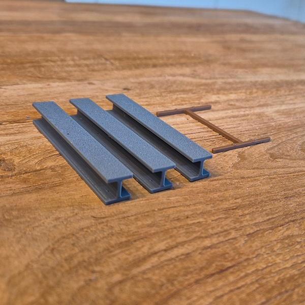 H Profiel als Lading 8cm Lengte (Set van 3) – 1-50, Hobby en Vrije tijd, Modelauto's | 1:50, Nieuw, Bus of Vrachtwagen, Overige merken