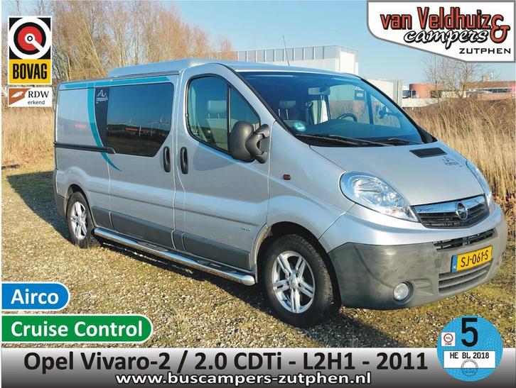 Opel Vivaro-2 / 2.0 CDTi - L2H1 / Euro 5, Caravans en Kamperen, Campers, Bedrijf, tot en met 2, Buscamper of Camperbus, Overige merken