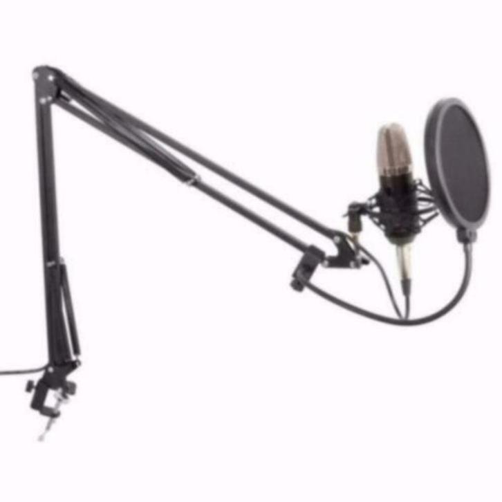 Condensator microfoon met tafel arm en popfilter, Muziek en Instrumenten, Microfoons, Nieuw, Overige typen, Ophalen of Verzenden
