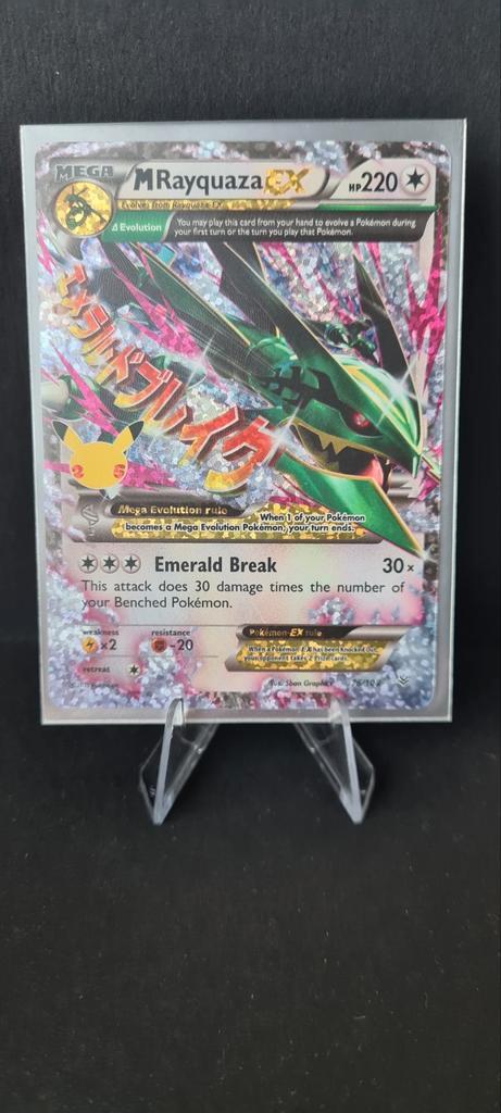 Mega Rayquaza EX 76 Celebrations, Hobby en Vrije tijd, Verzamelkaartspellen | Pokémon, Zo goed als nieuw, Losse kaart, Ophalen of Verzenden