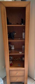 Mooie  zware eiken vitrine kast, Huis en Inrichting, Ophalen, Zo goed als nieuw, 25 tot 50 cm, 150 tot 200 cm