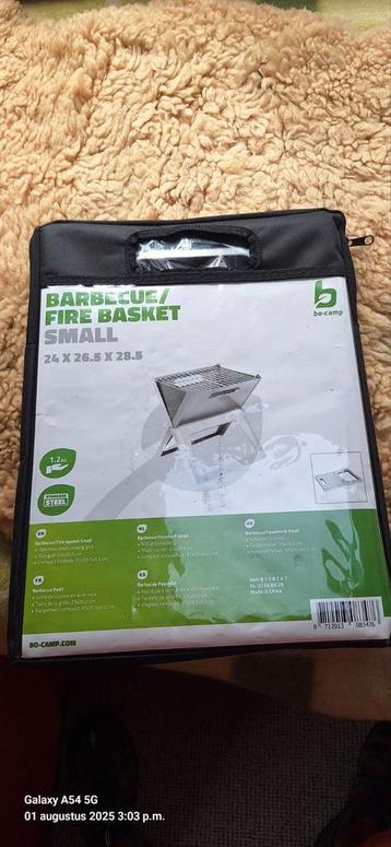 Bo-Camp barbecue/fire basket notebook nieuw beschikbaar voor biedingen