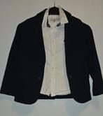 donkerblauw colbert en een witte blouse maat 116/122, Kinderen en Baby's, Kinderkleding | Maat 116, Ophalen of Verzenden, Zo goed als nieuw