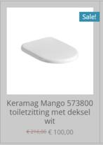 Keramag Mango 573800 toiletzitting met deksel wit, Ophalen of Verzenden, Nieuw, Toilet