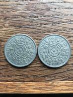 Two Shillings (Florin) van koningin Elizabeth II 	2x, Ophalen, Overige landen