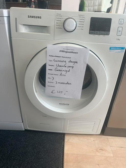 Samsung Warmtepompdroger.Bezorgd en garantie, Witgoed en Apparatuur, Wasdrogers, Zo goed als nieuw, Condens, Voorlader, 8 tot 10 kg