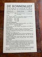 Nederlands bezetting bevrijding Bonnenlijst monnickendam '45, Verzamelen, Militaria | Tweede Wereldoorlog, Verzenden, Nederland