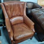 Chesterfield Bendic Tessa fauteuil cognac leer + BEZORGING, Huis en Inrichting, Fauteuils, Gebruikt, ., Klassiek, Ophalen of Verzenden
