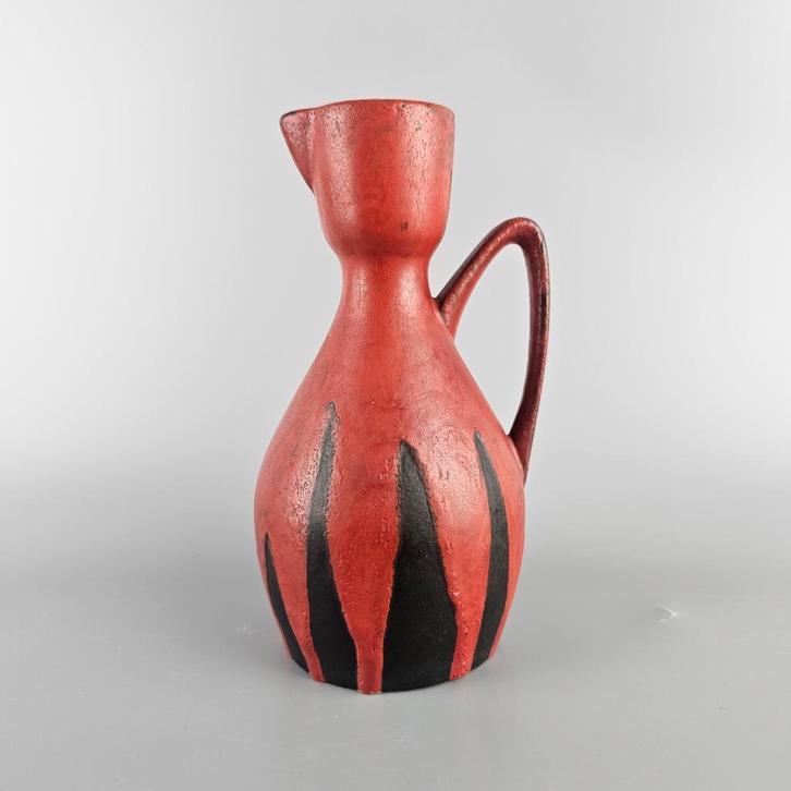 Vintage West-Duitse Fat Lava vaas Ceramano  204/2, Antiek en Kunst, Antiek | Vazen, Ophalen of Verzenden