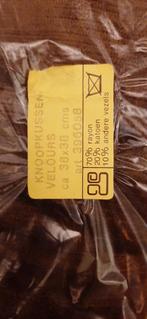 kussen met een knop, Huis en Inrichting, Ophalen of Verzenden, Nieuw, Bruin, Vierkant