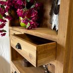 Boekenkast - 8 lades - 4 planken - massief Teak – TTM Wonen, 200 cm of meer, Teakhout, Nieuw, Landelijk