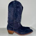 Perlita’s Peaches blauw Suède Cowboy Laarzen Maat 42, Kleding | Dames, Ophalen of Verzenden, Zo goed als nieuw, Blauw, Hoge laarzen