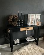 Sidetable Black & Wood & Tuigleer Tafel, Ophalen of Verzenden, Zo goed als nieuw
