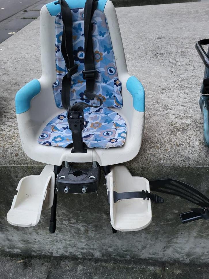 Fietszitje Voor - Bobike, Fietsen en Brommers, Fietsaccessoires | Fietsstoeltjes, Gebruikt, Voorzitje, 0 t/m 13 kg, Voetsteuntjes