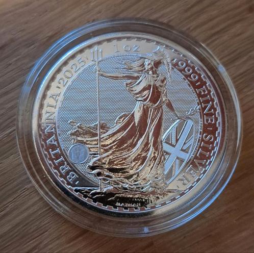 The Royal Mint 1 oz zilveren munt Britannia £10, Postzegels en Munten, Edelmetalen en Baren, Zilver, Ophalen of Verzenden
