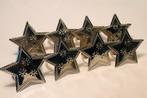 Acht aluminium servetringen voor kerst, met ster, Ophalen of Verzenden