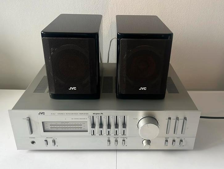 JVC A-X2 amplifier + JVC SP-EXP1 speakers, Audio, Tv en Foto, Stereo-sets, Gebruikt, Speakers, JVC, Losse componenten, Ophalen of Verzenden