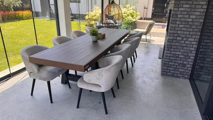 Hardhouten eettafel tafel 10 personen 3 meter, Huis en Inrichting, Tafels | Eettafels, Zo goed als nieuw, 50 tot 100 cm, 200 cm of meer