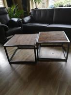 Bijzettafel (2x), Ophalen, Minder dan 45 cm, Zie omschrijving, Vierkant