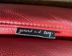 Gerard v/d Berg Label Don Fauteuil met Voetenbank, Huis en Inrichting, Fauteuils, Ophalen, Zo goed als nieuw, Leer, 75 tot 100 cm