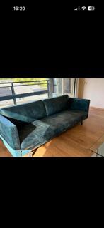 Goossens bank - Stijlvolle 3-zits bank, Blauw, Tweepersoons, Ophalen of Verzenden, Zo goed als nieuw