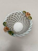 Italiaans gevlochten keramiek potje met bloemen, Ophalen of Verzenden