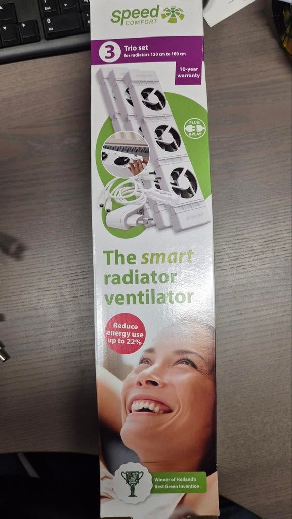 The smart radiator ventilator, Doe-het-zelf en Verbouw, Verwarming en Radiatoren, Minder dan 30 cm, Radiator, Nieuw, Minder dan 60 cm