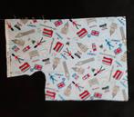 quiltstof: Blauwe Londen 40x40 (+ stukje extra eraan), Hobby en Vrije tijd, Stoffen en Lappen, Blauw, Nieuw, Ophalen of Verzenden
