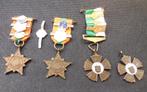 4 medailles / avondvierdaags kruisjes KNBLO, Postzegels en Munten, Penningen en Medailles, Nederland, Overige materialen, Verzenden