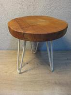 Klein tafeltje plantentafel teakhout met hairpin poten, Ophalen of Verzenden, Gebruikt