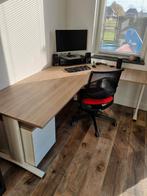 Bureau met losse ladenkast en stoel - Zo goed als nieuw!, Huis en Inrichting, Ophalen, Zo goed als nieuw, Bureau