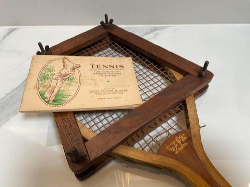 Houten Tennis Racket met klem ca 1912, Sport en Fitness, Tennis, Ophalen of Verzenden