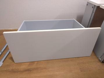 Ikea Besta lades en Besta deur met rails (schuifdeur), wit - afbeelding 2