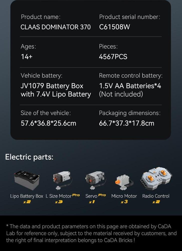Cada 61508 combine, Kinderen en Baby's, Speelgoed | Bouwstenen, Nieuw, Overige merken, Ophalen of Verzenden
