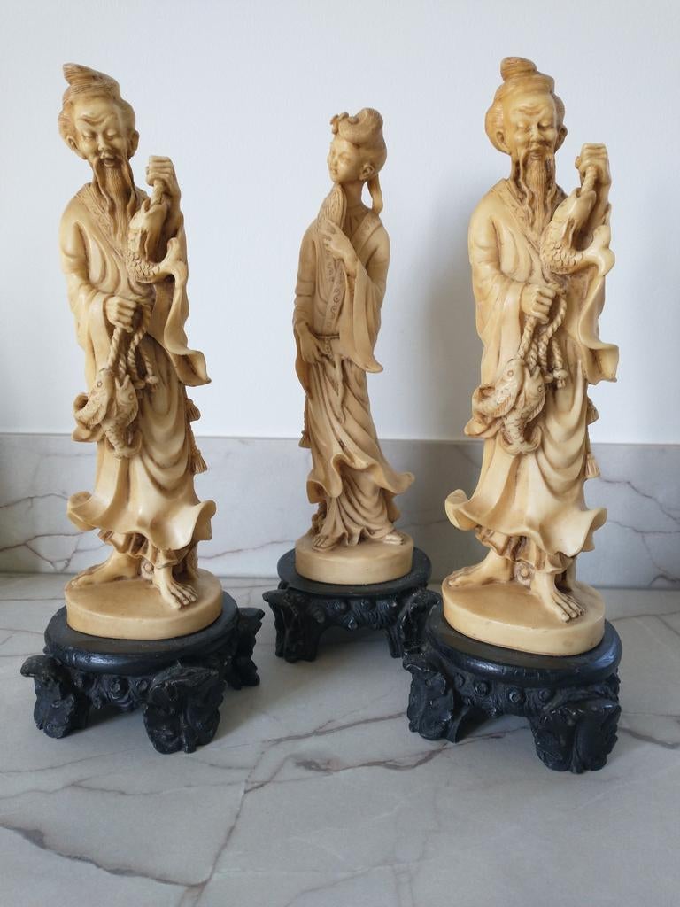 Oude Chinese Beelden Set, Ophalen of Verzenden