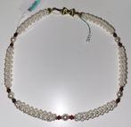 Zoutwater Parel collier met 18 karaat gouden strik slot, Nieuw, Ophalen of Verzenden, Met edelsteen, Goud